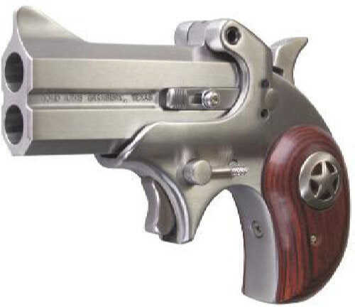 Bond Arms Cowboy Defender 357 Magnum 3" Barrel 2 Round Stainless Steel Rosewood Derringer Pistol BACD35738SPL